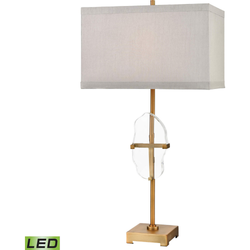 Priorato 34"H 1 Light Table Lamp in Cafe Bronze & Crystal (Includes LED Bulb)