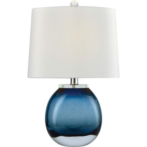 Playa Linda 19"H 1 Light Table Lamp in Blue Glass