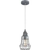 Squashcourt 6"W 1 Light Ceiling Pendant Light in Concrete