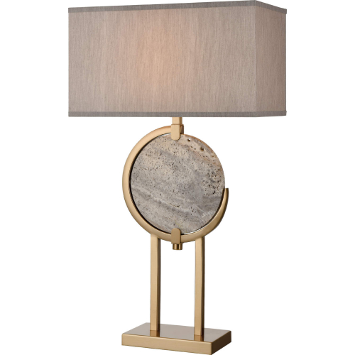 Arabah 32"H 1 Light Table Lamp in Gray Marble & Bronze