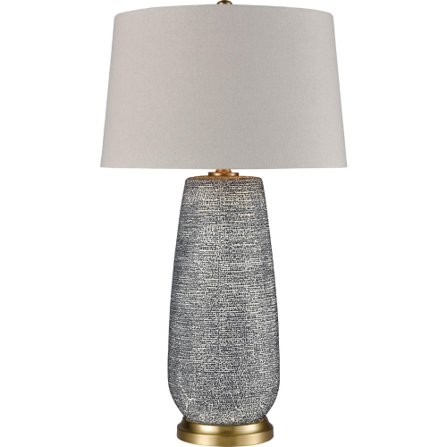 Rehoboth 30"H 1 Light Table Lamp in Blue Ceramic & Aged Brass