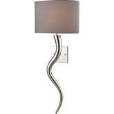 Nile 32"H 1 Light Wall Sconce in Polished Nickel