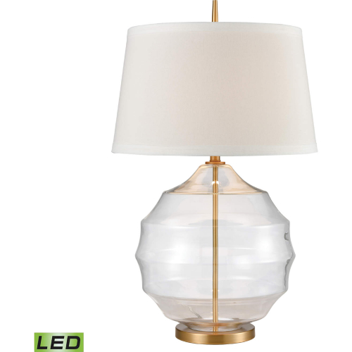 Nest 33"H 1 Light Table Lamp in Brass & Blown Glass (Includes LED Bulb)