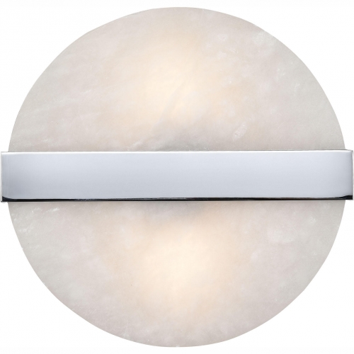 Stonewall 2 Light Wall Sconce in White & Chrome