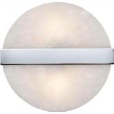 Stonewall 2 Light Wall Sconce in White & Chrome