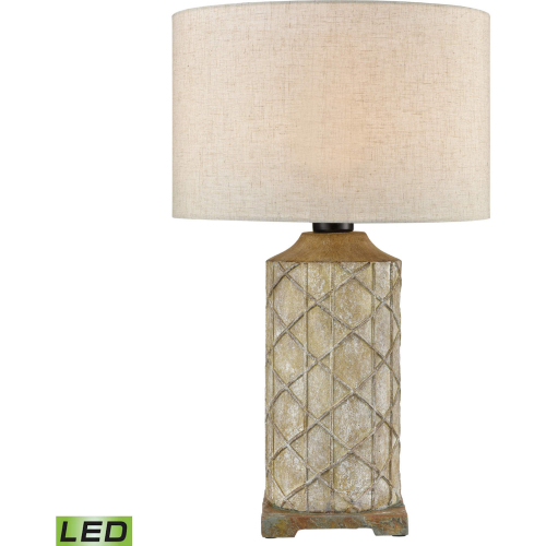 Sloan 1 Light Outdoor Table Lamp in Antique Gray Resin (Includes LED Bulb)