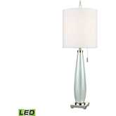 Confection 41"H 1 Light Table Lamp in Seafoam Green Art Glass (Includes LED Bulb)