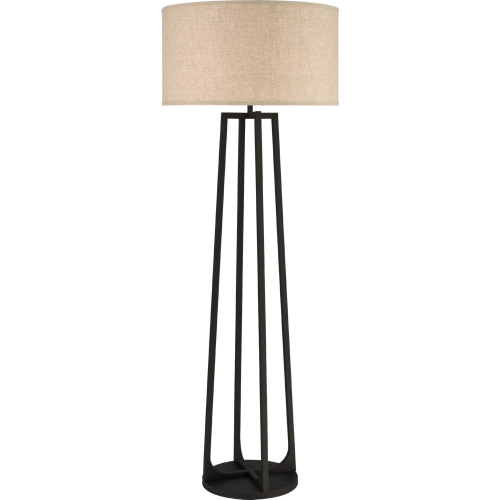 Colony 73"H 1 Light Floor Lamp in Bronze & Sand Linen