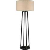 Colony 73"H 1 Light Floor Lamp in Bronze & Sand Linen