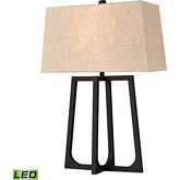 Colony 29"H 1 Light Table Lamp in Bronze & Sand Linen (Includes LED Bulb)