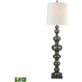 Meymac 74"H 1 Light Floor Lamp in Pewter Resin (Includes LED Bulb)