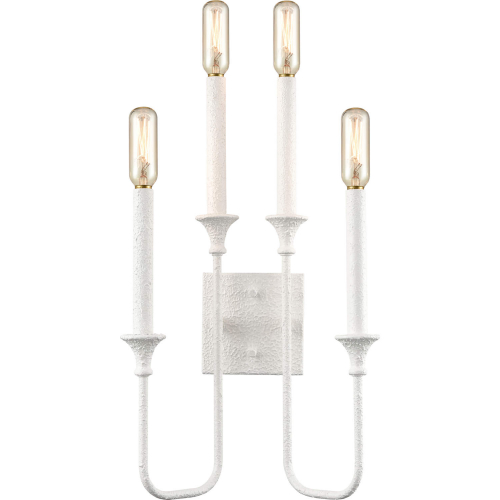 Edward 33"H 2 Light Wall Sconce in Matte White Metal