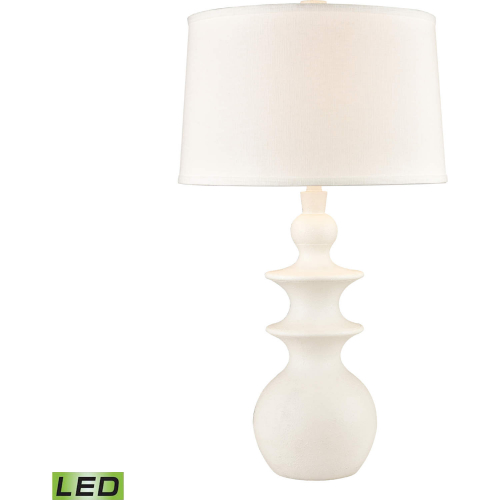 Depiction 32"H 1 Light Table Lamp in Matte White Resin (Includes LED Bulb)