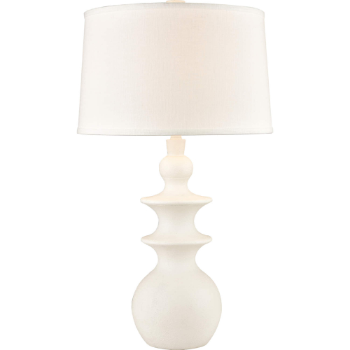 Depiction 32"H 1 Light Table Lamp in Matte White Resin