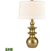 Depiction 32"H 1 Light Table Lamp in Antique Gold (Includes LED Bulb)