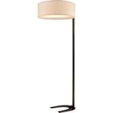 Pilot 65"H 2 Light Floor Lamp in Bronze & Linen