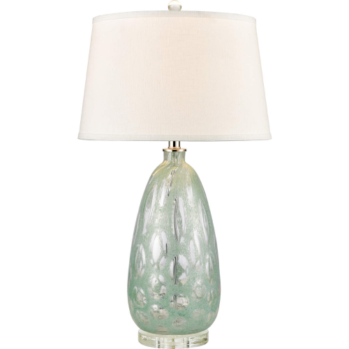 Bayside Blues 29"H 1 Light Table Lamp in Mint Art Glass