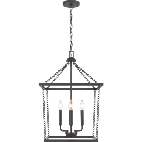 Emmett 17"W 4 Light Ceiling Pendant Light in Matte Black