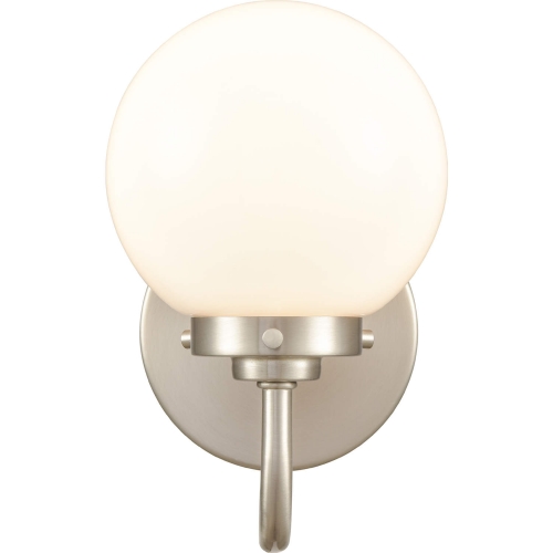 Fairbanks 8.5"H 1 Light Wall Sconce in Brushed Nickel & Opal Glass