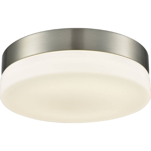 Holmby 1 Light Round Flushmount in Satin Nickel w/ Opal Glass (Medium)