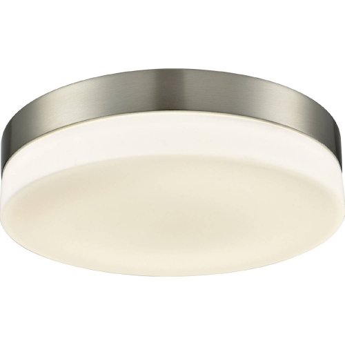 Holmby 1 Light Round Flushmount in Satin Nickel with Opal Glass (Large)