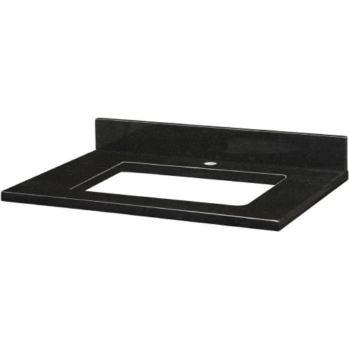 31" Bathroom Vanity Top for Rectangular Undermount Sink in Black Granite