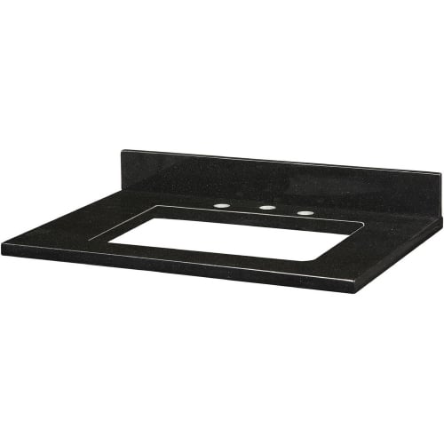 31" Bathroom Vanity Top for Rectangular Undermount Sink in Black Granite