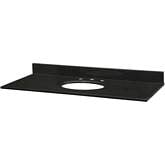 49" Bathroom Vanity Top for Oval Undermount Sink in Black Granite