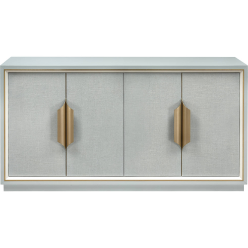 Gabe Credenza Cabinet in Blue & Brass