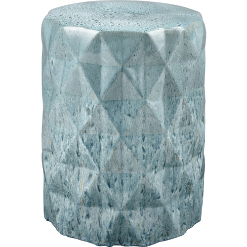 Olmedo Accent Stool in Seaglass Glazed Ceramic