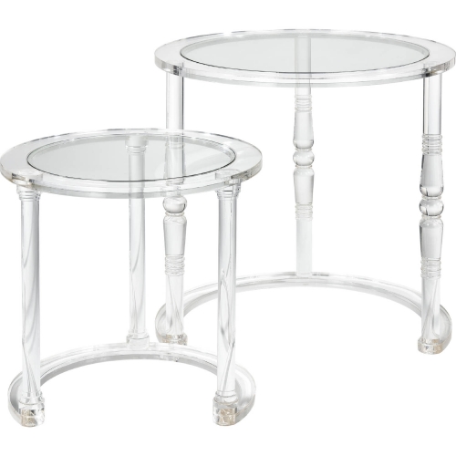 Jacobs Nesting Table in Clear Acrylic (Set of 2)