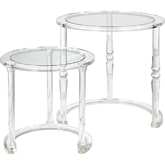 Jacobs Nesting Table in Clear Acrylic (Set of 2)