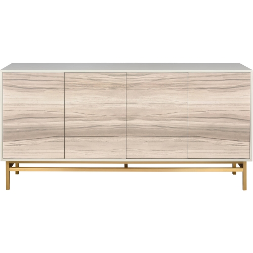 Reynolds Credenza in Cream, Multicolor & Brass