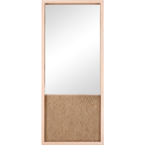 Latham Wall Mirror in Natural Finish Wood