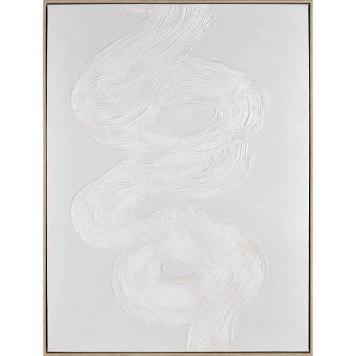 Strand I Framed Wall Art in White, Natural