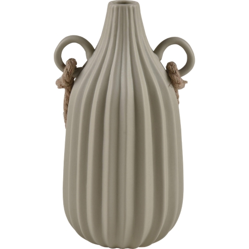 Harding Vase in Sage Earthenware & Rope