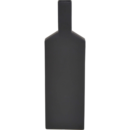 Drue Vase in Black Earthenware