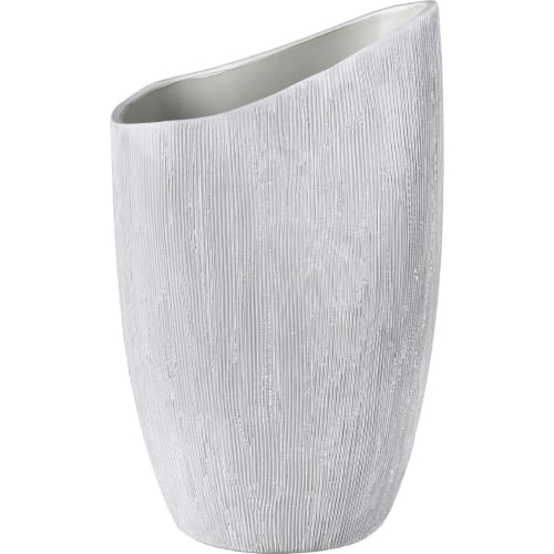 Scribing Vase in White Ceramic