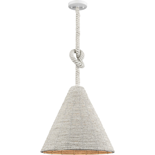 Air Loom 16.5" Wide 1 Light Ceiling Pendant in Off White Rope