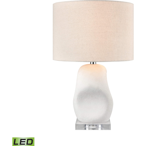 Colby 22"H 1 Light Table Lamp in Dry White Earthenware (Includes LED Bulb)