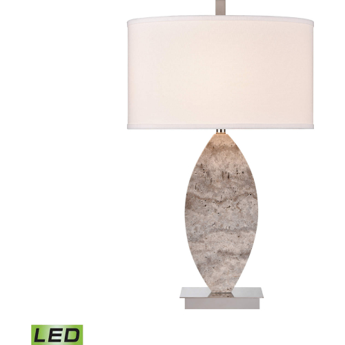 Averill 29.5"H 1 Light Table Lamp in Gray Stone & White Linen (Includes LED Bulb)