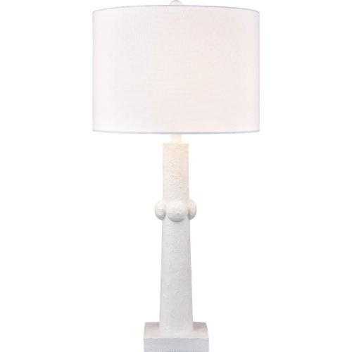 Calvin 32.5"H 1 Light Table Lamp in Plaster White Resin