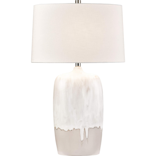 Ruthie 32"H 1 Light Table Lamp in White Glaze Ceramic (Includes LED Bulb)