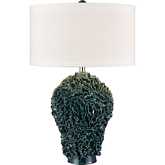 Larkin 27.5"H 1 Light Table Lamp in Green Glaze