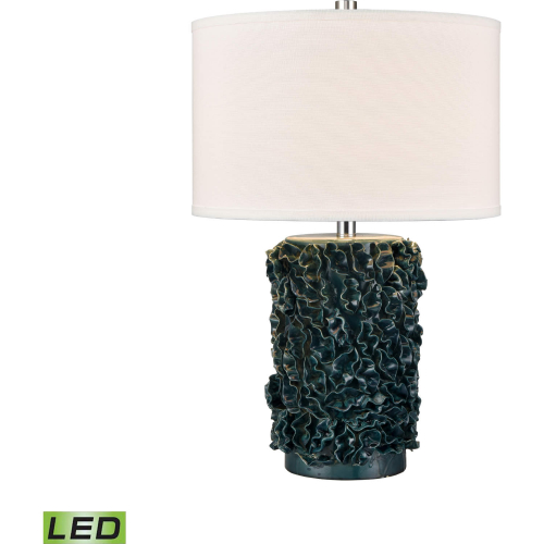 Larkin 25"H 1 Light Table Lamp in Green Glazed (Includes LED Bulb)