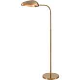 Alda 53.5"H 1 Light Floor Lamp in Aged Brass