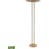 Marston 72"H 2 Light Floor Lamp in Aged Brass (Includes LED Bulb)