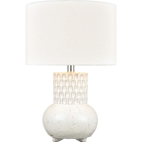 Delia 21"H 1 Light Table Lamp in White Ceramic