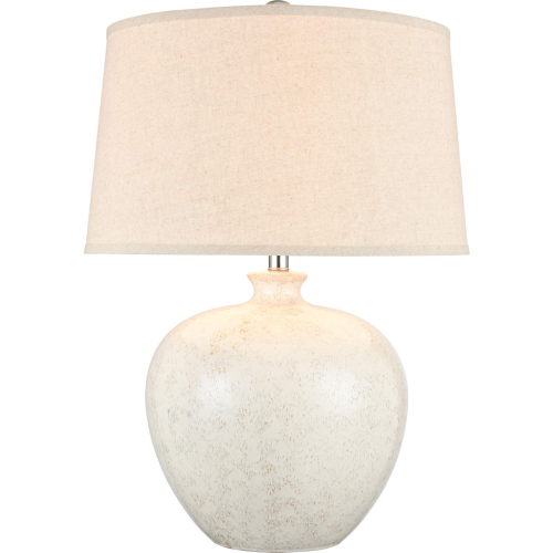 Zoe 28"H 1 Light Table Lamp in White Ceramic