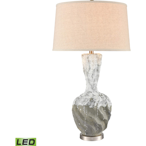 Bartlet Fields 34"H 1 Light Table Lamp in White Earthenware (Includes LED Bulb)